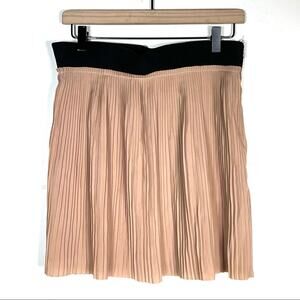 Zara tan brown and black pleated chiffon skirt size extra small XS B173